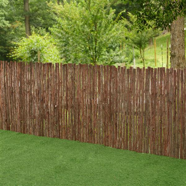 Grote foto boomschorsmat op rol tuinscherm natuurscherm 5x1 m tuin en terras hekken en schuttingen