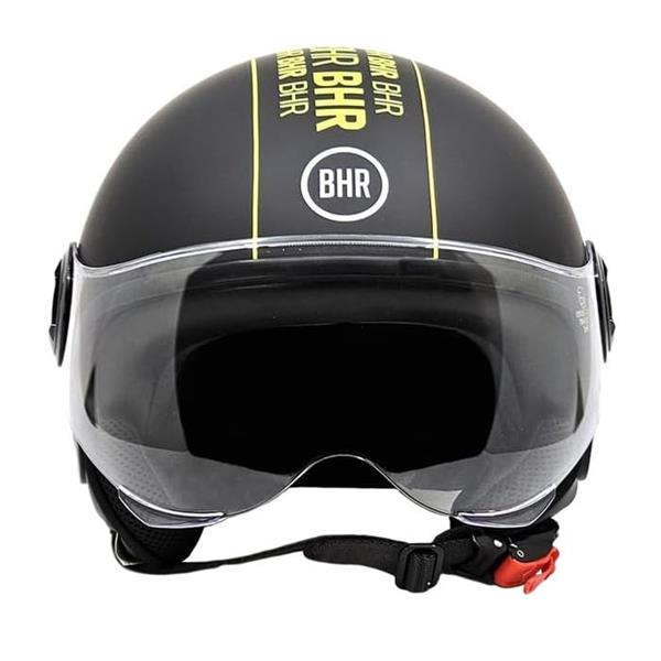 Grote foto bhr 835 vespa helm zwart stripe motoren kleding