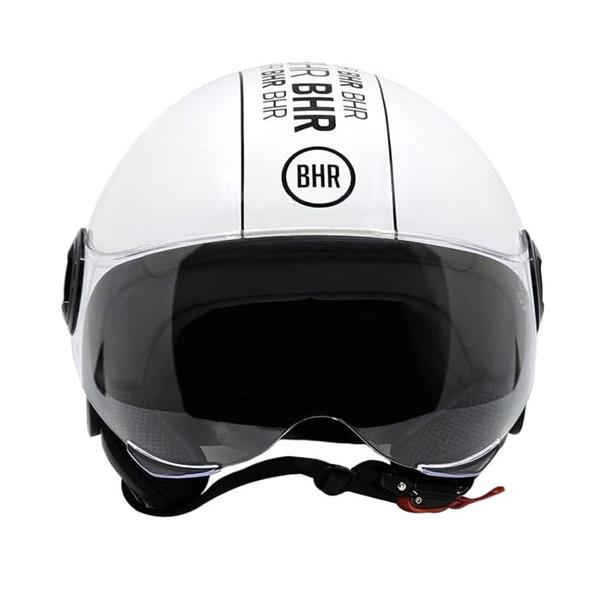 Grote foto bhr 835 vespa helm wit stripe motoren kleding