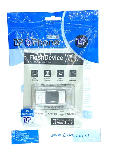 Grote foto drphone flashdrive 128 gb usb stick iphone ipad samsung usb stick micro usb naar usb type a computers en software overige computers en software