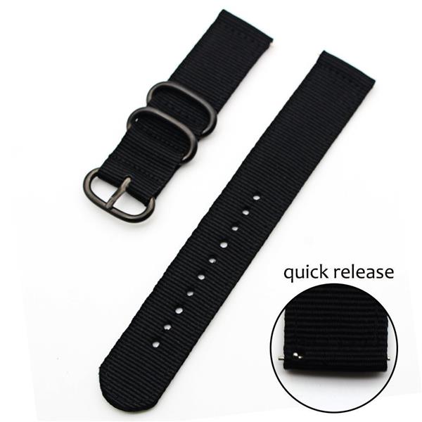 Grote foto drphone swb1 smart watch bandje roestvrij staal gesp nylon 22mm zwart kleding dames horloges