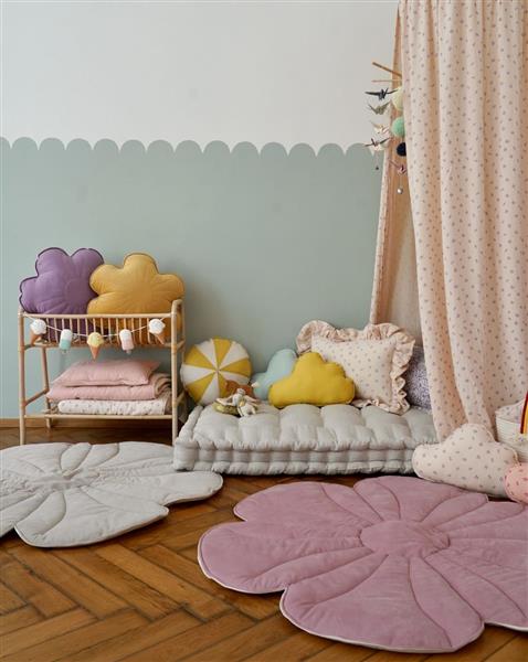 Grote foto velvet bloom mat pink elderberry pink elderberry kinderen en baby complete kinderkamers