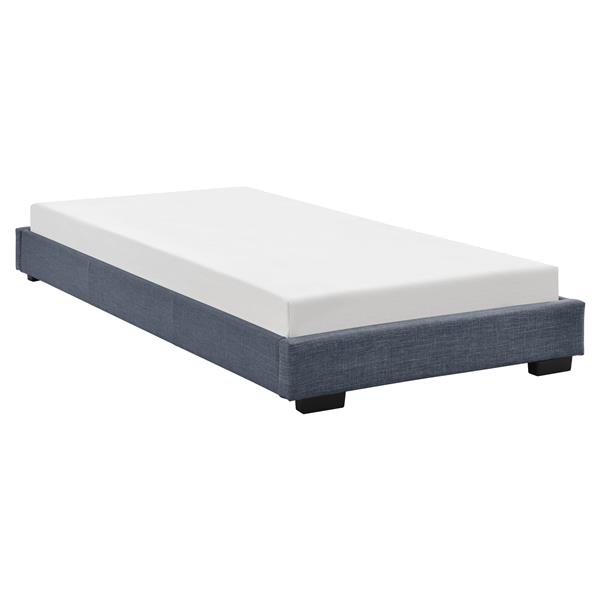 Grote foto modern bedframe stof met matras 90x200 donkergrijs huis en inrichting bedden