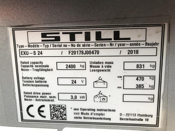 Grote foto vs 21585 elektrische meerijdpalletwagen lange lepels 2390mm doe het zelf en verbouw hefwerktuigen