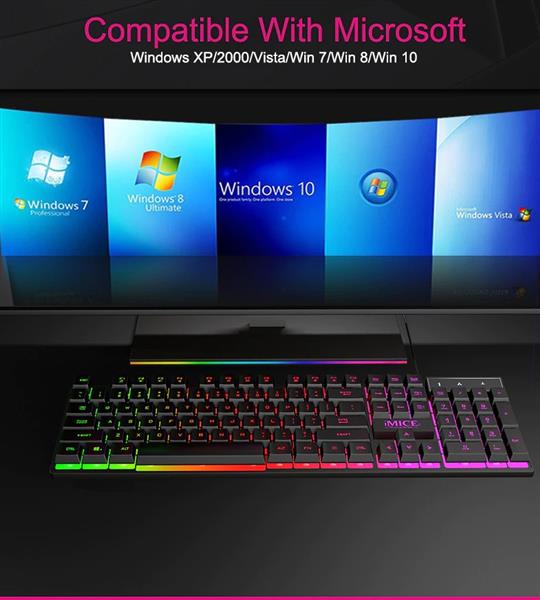 Grote foto elementkey ak60 gaming usb keyboard 104 toetsen multimedia toetsen led membraam klik computers en software overige computers en software