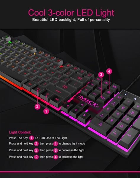 Grote foto elementkey ak60 gaming usb keyboard 104 toetsen multimedia toetsen led membraam klik computers en software overige computers en software