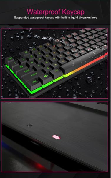 Grote foto elementkey ak60 gaming usb keyboard 104 toetsen multimedia toetsen led membraam klik computers en software overige computers en software