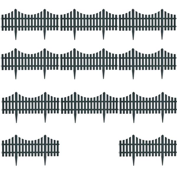 Grote foto vidaxl gazonranden 17 st 10 m groen tuin en terras tuindecoratie