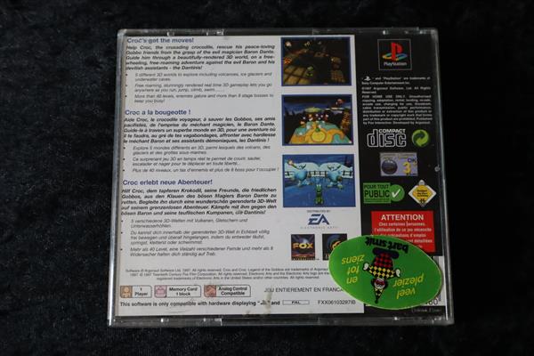 Grote foto croc legend of the gobbos ps1 classics no front cover spelcomputers games overige playstation games