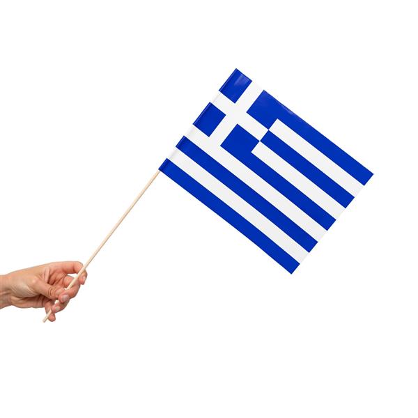 Grote foto griekenland vlag met stok 50cm 10st verzamelen overige verzamelingen