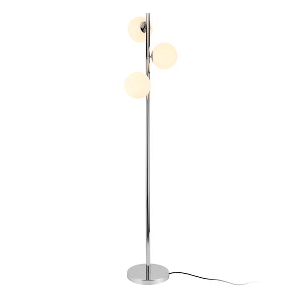 Grote foto staande lamp gent vloerlamp 154 cm chroom en wit 3xe14 huis en inrichting overige