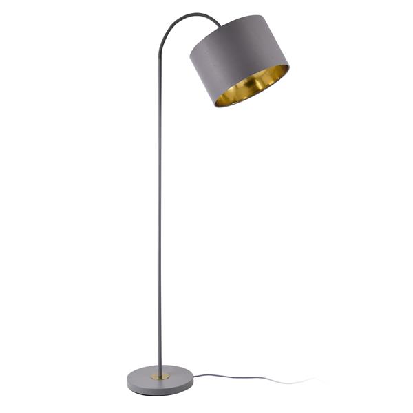 Grote foto vloerlamp toledo staande lamp metaal stof 173 cm e27 grijs huis en inrichting overige