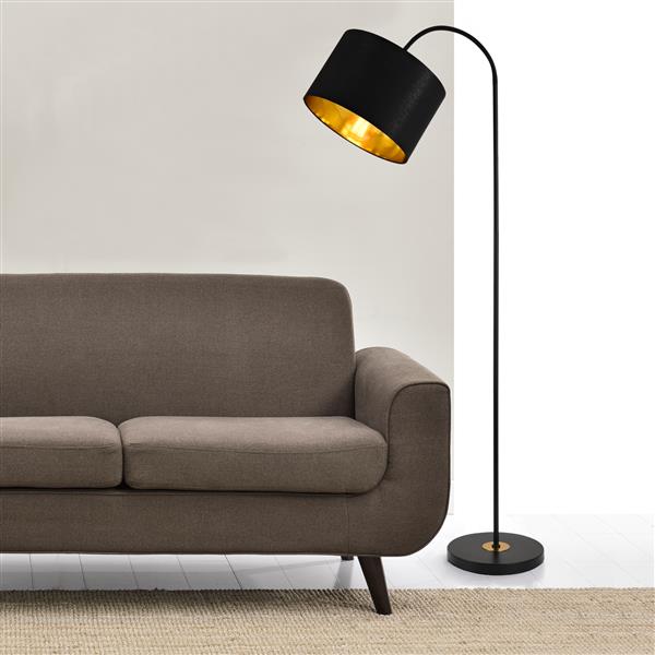 Grote foto vloerlamp staande lamp 173 cm toledo 1xe27 zwart huis en inrichting overige