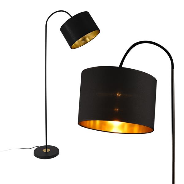 Grote foto vloerlamp staande lamp 173 cm toledo 1xe27 zwart huis en inrichting overige