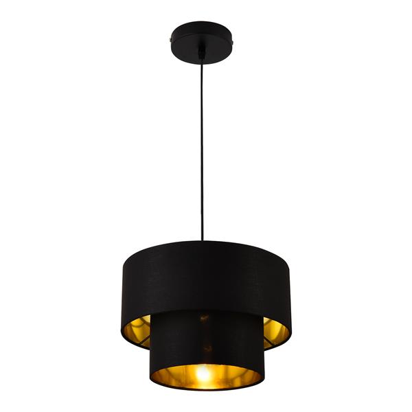 Grote foto design hanglamp lopar 149 cm metaal en stof e27 30 zwart huis en inrichting overige