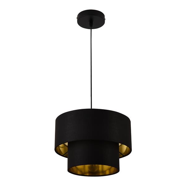 Grote foto design hanglamp lopar 149 cm metaal en stof e27 30 zwart huis en inrichting overige