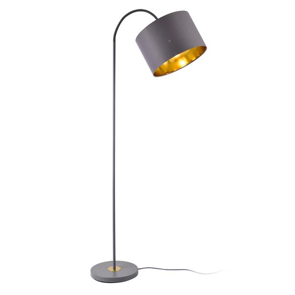 Grote foto vloerlamp toledo staande lamp metaal stof 173 cm e27 grijs huis en inrichting overige