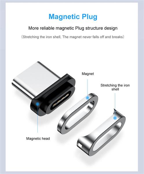 Grote foto drphone icon magnetisch bitje plug usb c losse magnetische koppelstuk geschikt voor type c a telecommunicatie opladers en autoladers