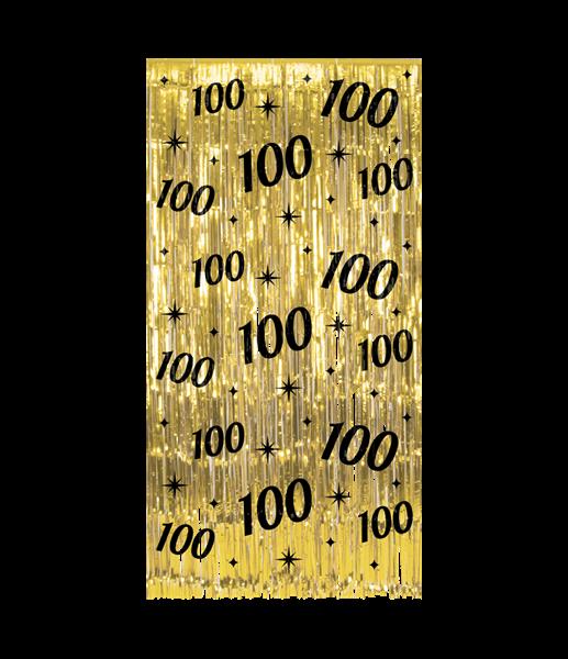 Grote foto 100 jaar deurgordijn goud zwart verzamelen overige verzamelingen