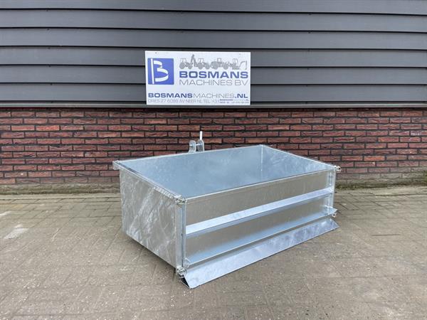Grote foto transportbak nieuw gegalvaniseerd 100 120 cm voor minitractor agrarisch tractoren