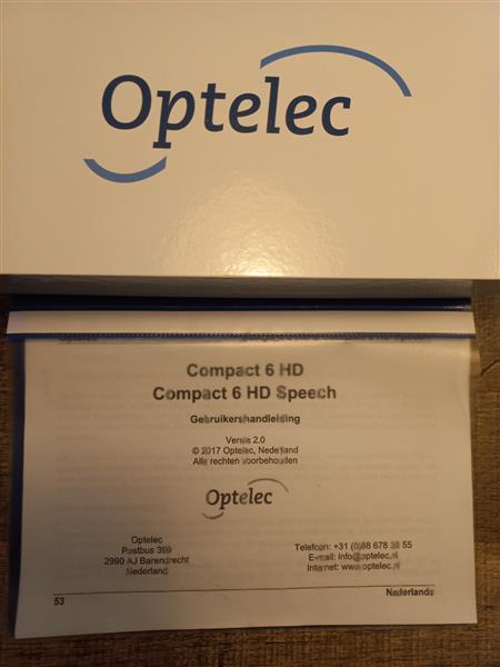 Grote foto compact 6 hd speech. optelec audio tv en foto professionele apparatuur