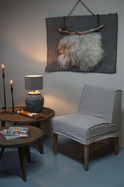 Grote foto aura peeperkorn eetkamerstoel lalinde linnen huis en inrichting woningdecoratie