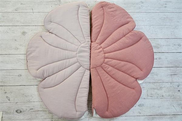 Grote foto linen bloom mat coral pink dahlia coral pink kinderen en baby complete kinderkamers