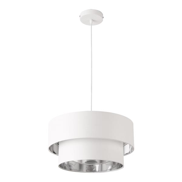 Grote foto design hanglamp lopar 149 cm metaal en stof e27 40 wit huis en inrichting overige