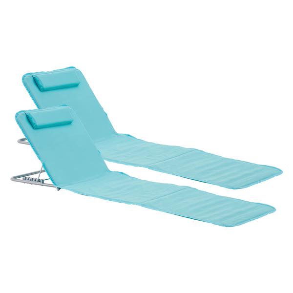 Grote foto en.casa strandmat cellorigo met rugleuning set van 2 turquoise caravans en kamperen caravan accessoires