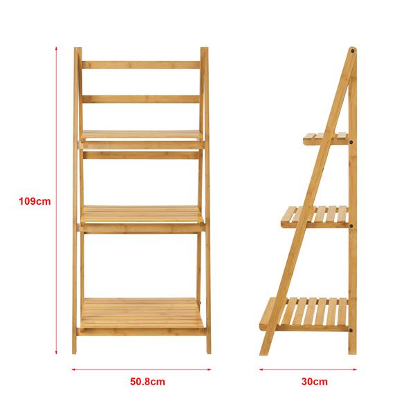 Grote foto en.casa badkamerrek lapua bamboe ladderplank met 3 planken huis en inrichting overige