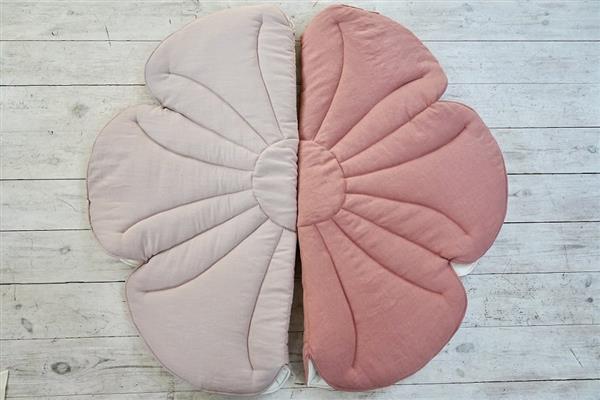 Grote foto linen bloom mat coral pink dahlia coral pink kinderen en baby complete kinderkamers