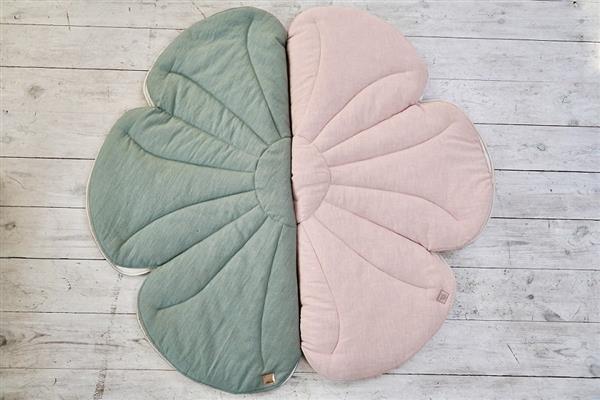 Grote foto linen bloom mat sage dark green dark green kinderen en baby complete kinderkamers