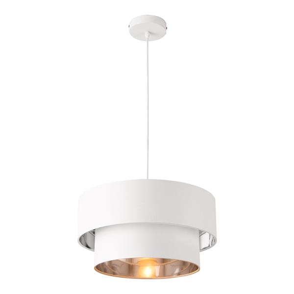 Grote foto design hanglamp lopar 149 cm metaal en stof e27 40 wit huis en inrichting overige