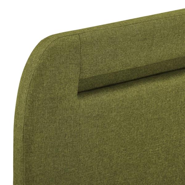 Grote foto vidaxl bedframe met led stof groen 120x200 cm antiek en kunst stoelen en banken