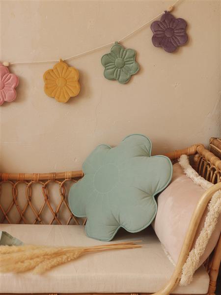 Grote foto velvet bloom sierkussen mint mint kinderen en baby complete kinderkamers