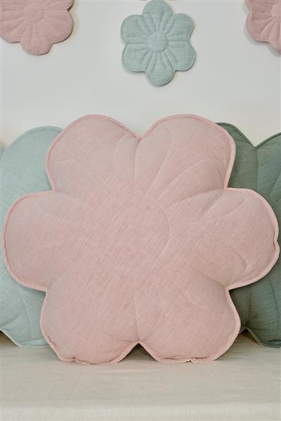 Grote foto linnen bloom sierkussen light pink linnen light pink kinderen en baby complete kinderkamers