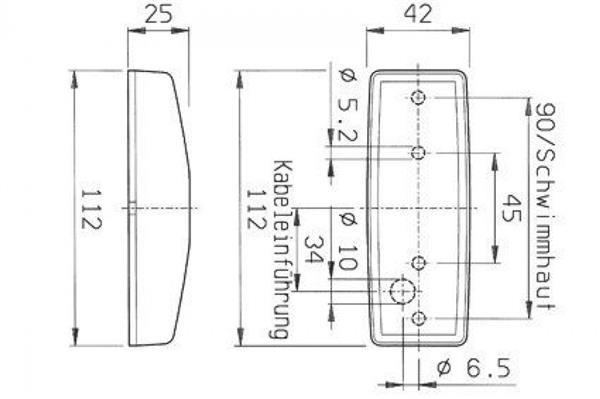 Grote foto jokon breedtelicht plr1007 met reflector rechthoekig opbouw wit caravans en kamperen caravan accessoires