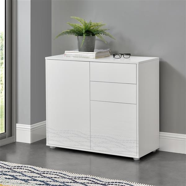 Grote foto commode paarl druk en open 74x79x36 cm wit hoogglans huis en inrichting overige