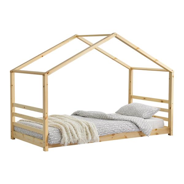 Grote foto kinderbed houten bed huisbed met bedbodem 90x200 hout huis en inrichting overige