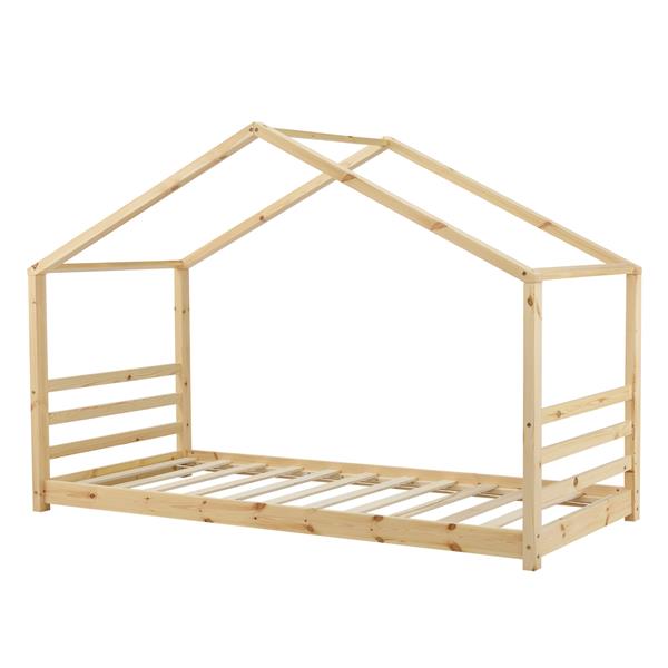 Grote foto kinderbed houten bed huisbed met bedbodem 90x200 hout huis en inrichting overige