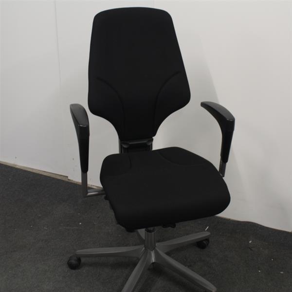 Grote foto 64 bureaustoel zwart antraciet smalle arm hoge rug nieuwe stof huis en inrichting stoelen