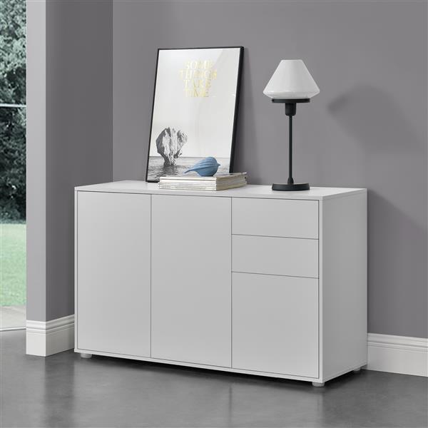 Grote foto commode paarl druk en open 74x117x36 cm wit mat huis en inrichting overige