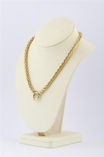 Grote foto gouden gevlochten collier sieraden tassen en uiterlijk kettingen