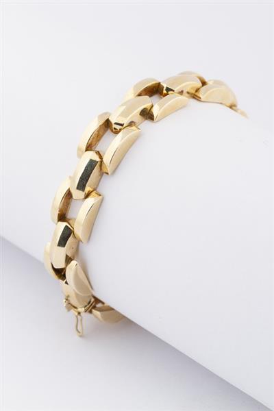 Grote foto gouden schakelarmband kleding dames sieraden