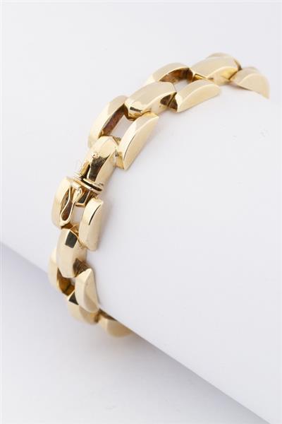 Grote foto gouden schakelarmband kleding dames sieraden