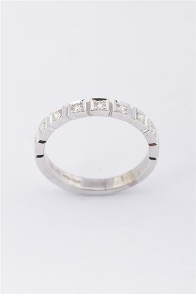 Grote foto wit gouden half alliance ring met briljanten kleding dames sieraden