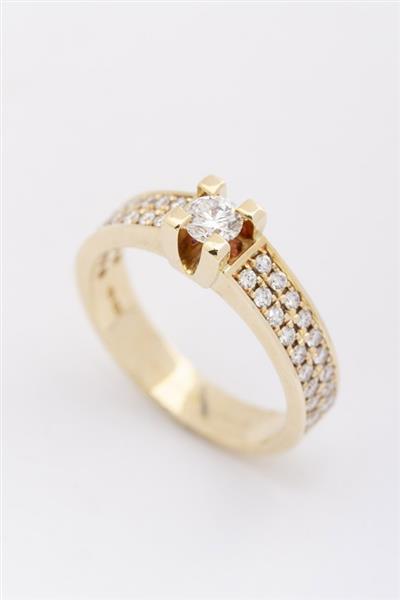 Grote foto gouden band ring met briljanten kleding dames sieraden