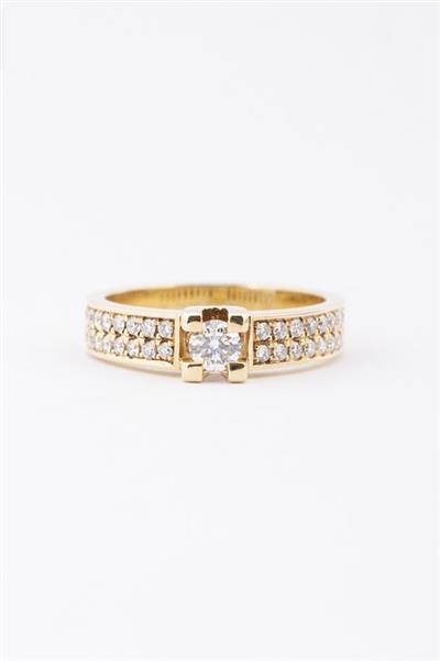 Grote foto gouden band ring met briljanten kleding dames sieraden