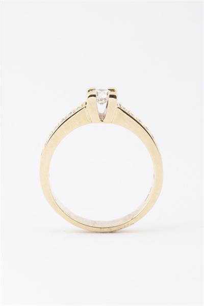 Grote foto gouden band ring met briljanten kleding dames sieraden