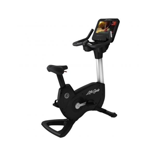 Grote foto life fitness platinum club series lifecycle upright bike met discover se3hd console sport en fitness fitness